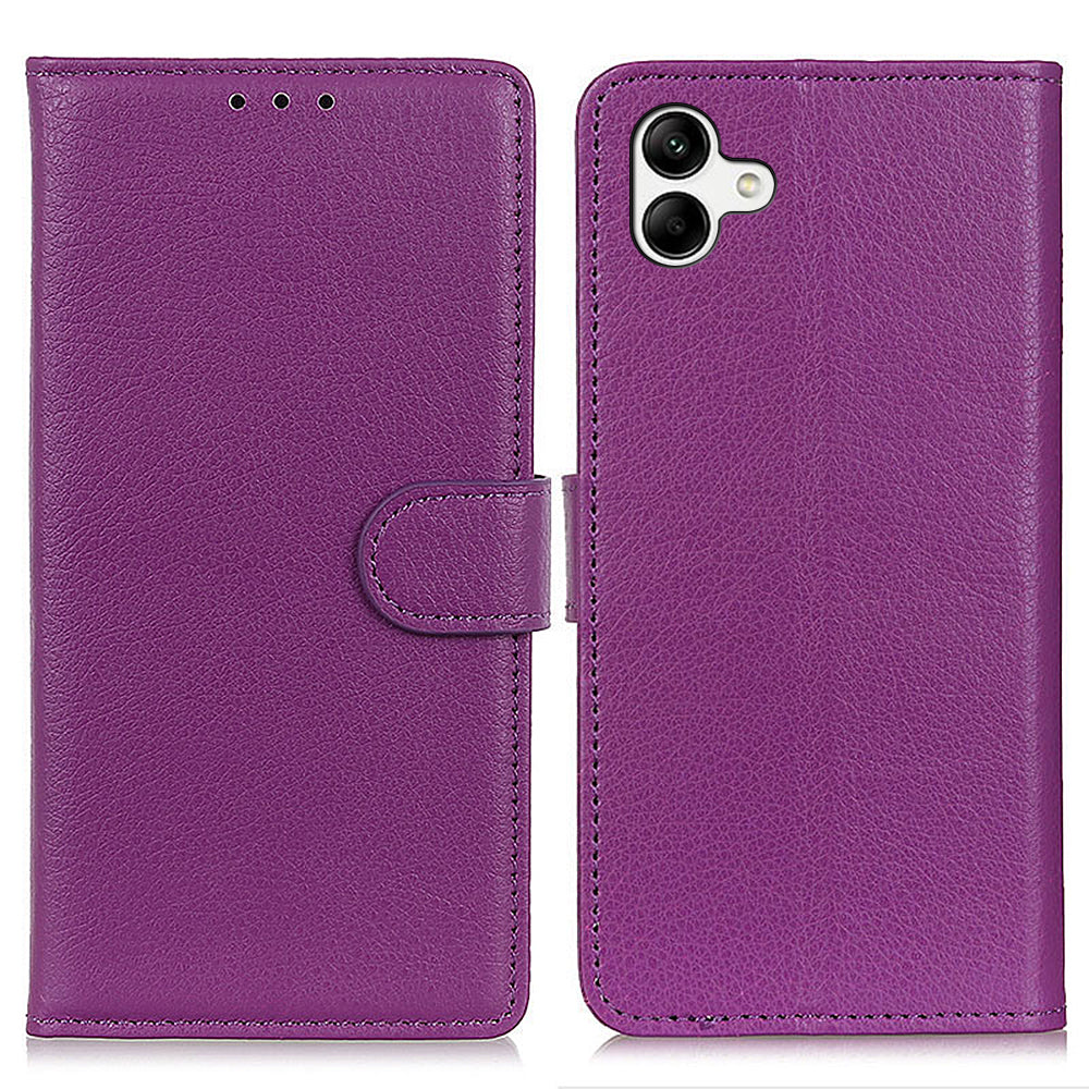 For Samsung Galaxy A05 4G Case Wallet Stand Litchi Texture PU Leather Phone Cover For Samsung Galaxy A05 4G Case Wallet Stand Litchi Texture PU Leather Phone Cover